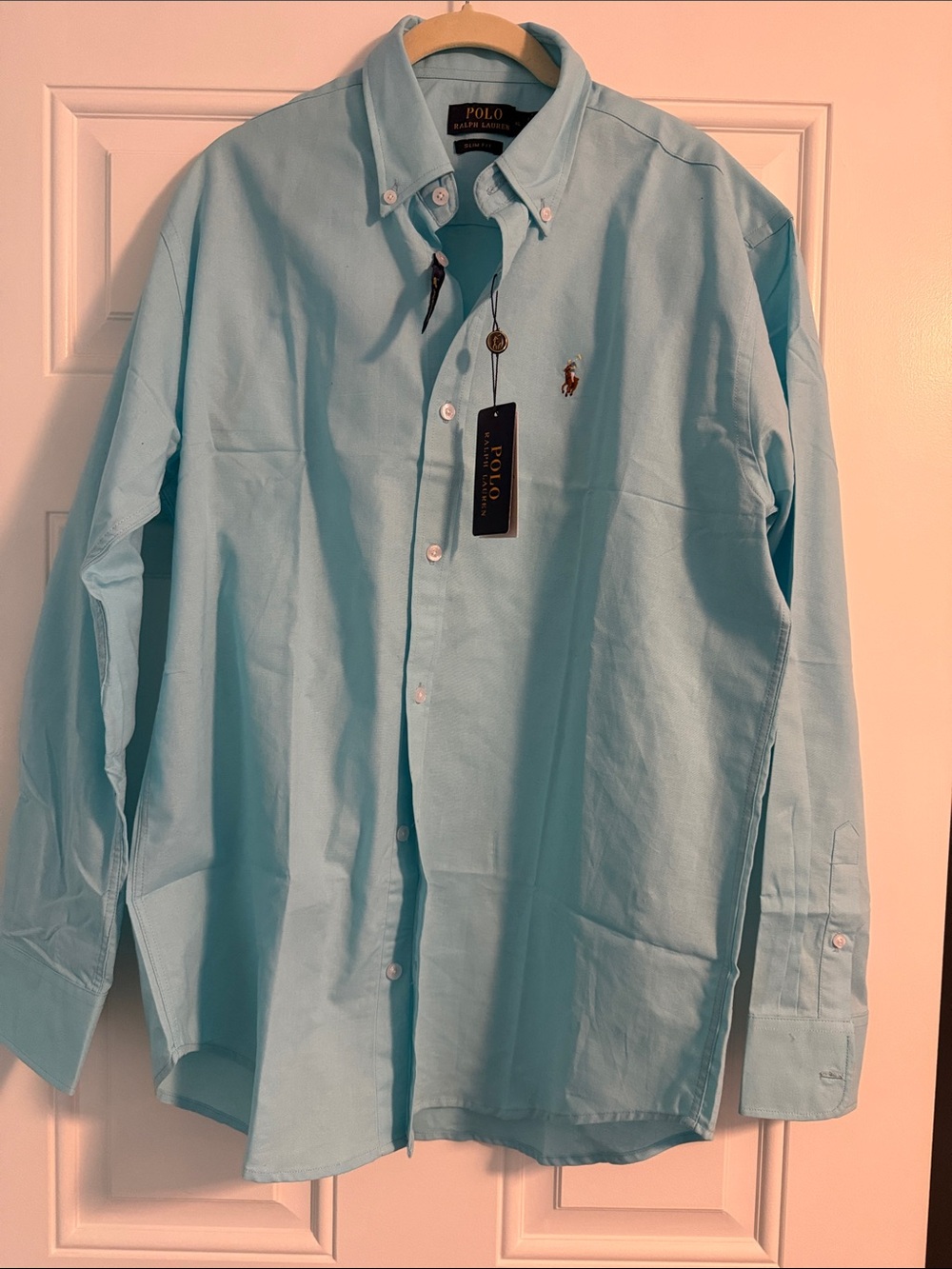 Polo by Ralph Lauren Men's Aqua Button-Down Oxford Shirt